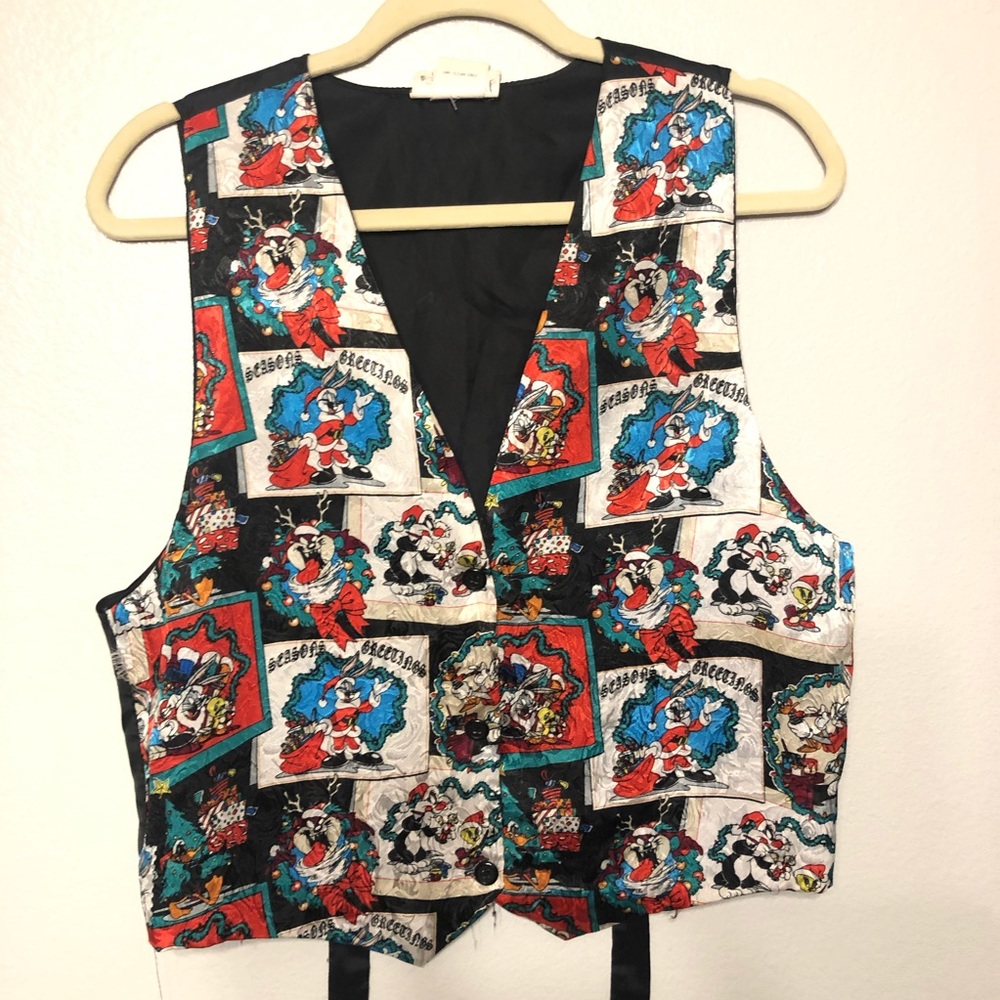 Vintage Looney Tunes Christmas Vest OS